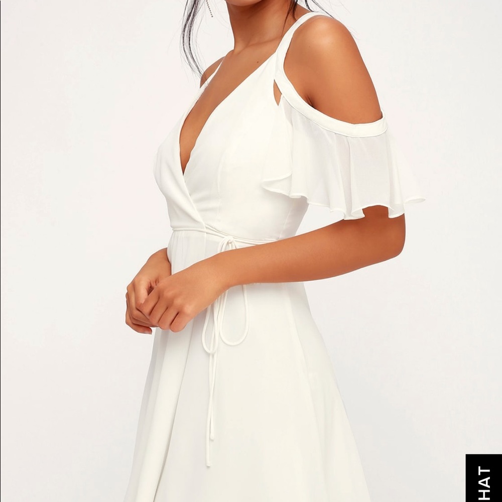 Lulus White Wrap Dress